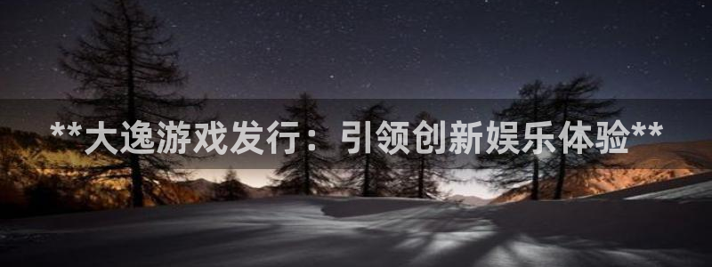 天辰注册链接是什么：**大逸游戏发行：引领创新娱乐体验**